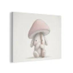 Paddenstoel - Konijn - Roze PET vilt klein -3d