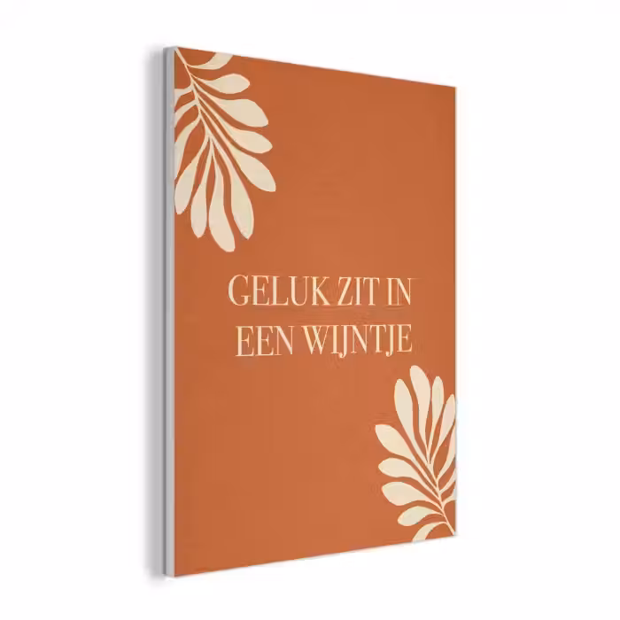 Oranje - Wijntje - Quote PET vilt klein -3d