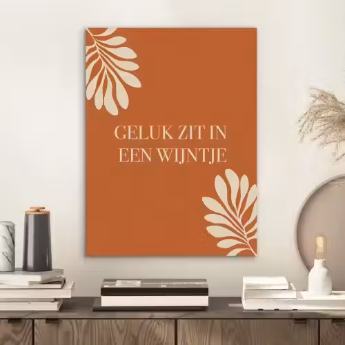 Oranje - Wijntje - Quote PET vilt klein -sfeer1