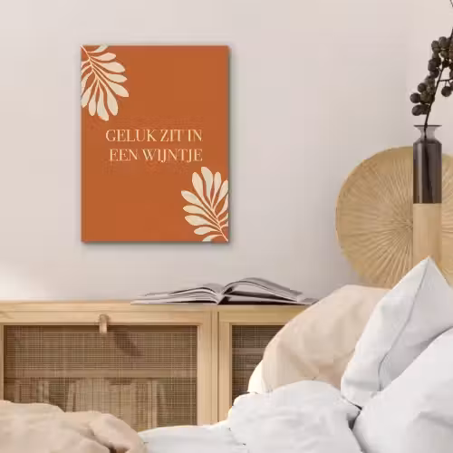 Oranje - Wijntje - Quote PET vilt klein -sfeer3