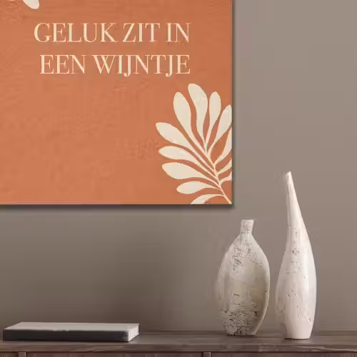 Oranje - Wijntje - Quote PET vilt klein -sfeer6_closeup