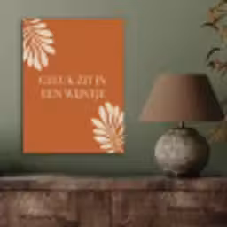 Oranje - Wijntje - Quote PET vilt klein -sfeer2