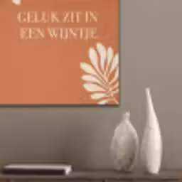 Oranje - Wijntje - Quote PET vilt klein -sfeer6_closeup
