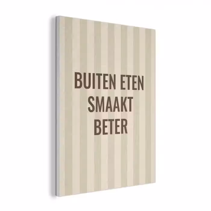 Buiten - Quote - Strepen - Zomer PET vilt klein -3d
