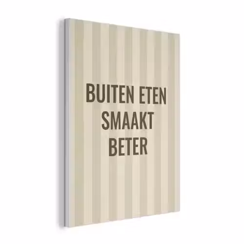 Buiten - Quote - Strepen - Zomer PET vilt klein -3d