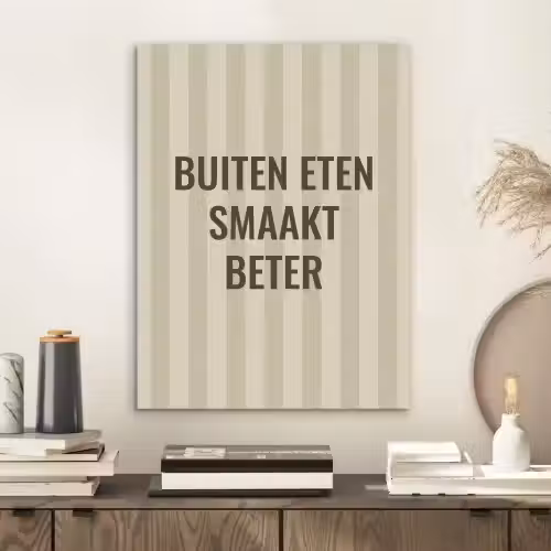 Buiten - Quote - Strepen - Zomer PET vilt klein -sfeer1