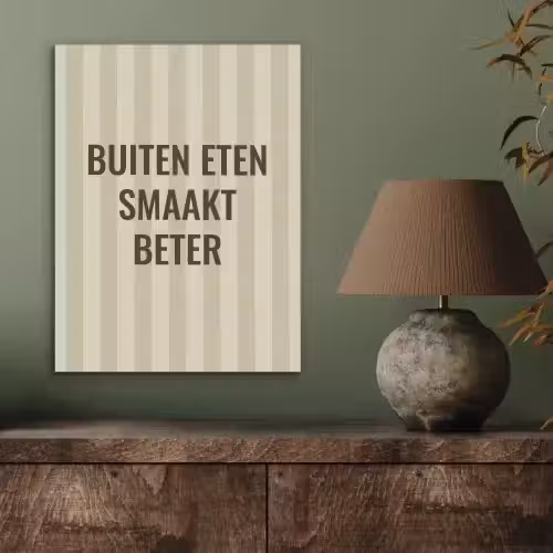 Buiten - Quote - Strepen - Zomer PET vilt klein -sfeer2