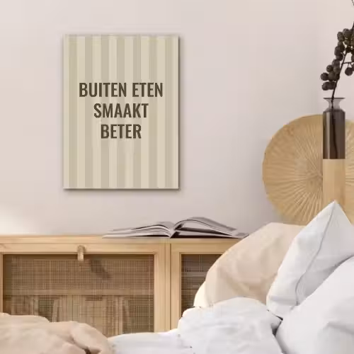 Buiten - Quote - Strepen - Zomer PET vilt klein -sfeer3