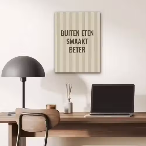 Buiten - Quote - Strepen - Zomer PET vilt klein -sfeer5