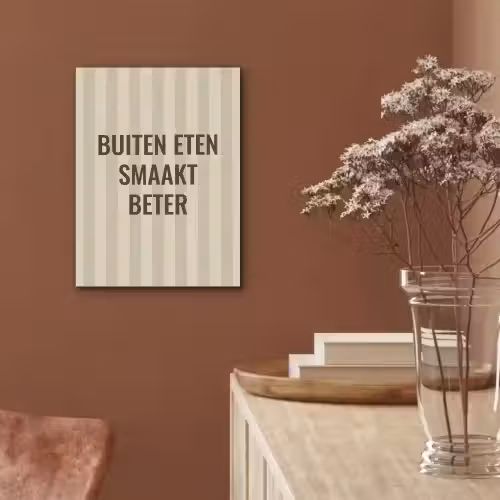 Buiten - Quote - Strepen - Zomer PET vilt klein -sfeer4