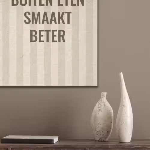 Buiten - Quote - Strepen - Zomer PET vilt klein -sfeer6_closeup