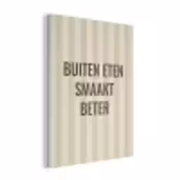 Buiten - Quote - Strepen - Zomer PET vilt klein -3d