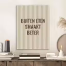 Buiten - Quote - Strepen - Zomer PET vilt klein -sfeer1