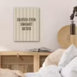 Buiten - Quote - Strepen - Zomer PET vilt klein -sfeer3