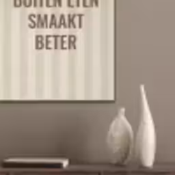 Buiten - Quote - Strepen - Zomer PET vilt klein -sfeer6_closeup