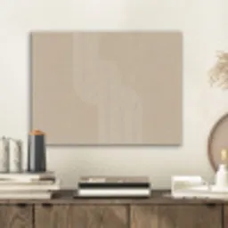 Parallelle lijnen - Lichte textuur - Beige PET vilt klein -sfeer1