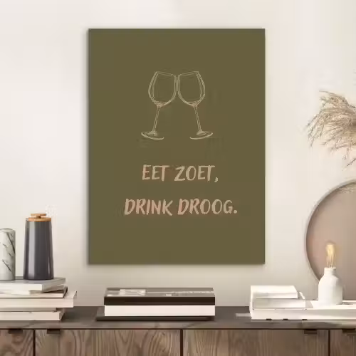 Roze - Groen - Wijn - Quote PET vilt klein -sfeer1