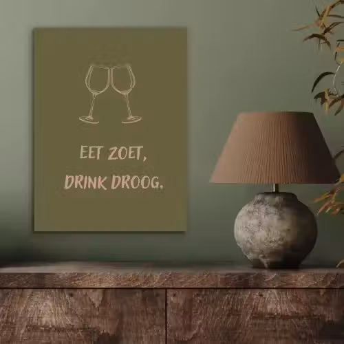 Roze - Groen - Wijn - Quote PET vilt klein -sfeer2