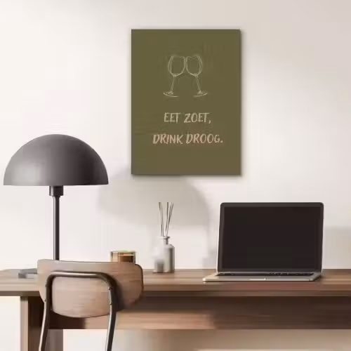 Roze - Groen - Wijn - Quote PET vilt klein -sfeer5