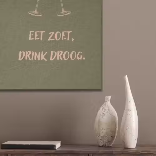 Roze - Groen - Wijn - Quote PET vilt klein -sfeer6_closeup