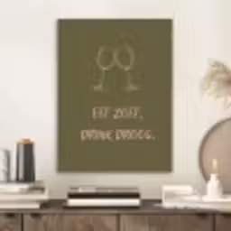 Roze - Groen - Wijn - Quote PET vilt klein -sfeer1