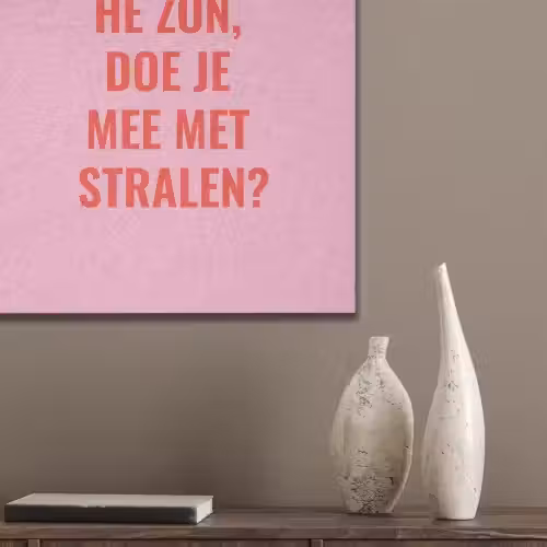Roze - Zon - Quote PET vilt klein -sfeer6_closeup