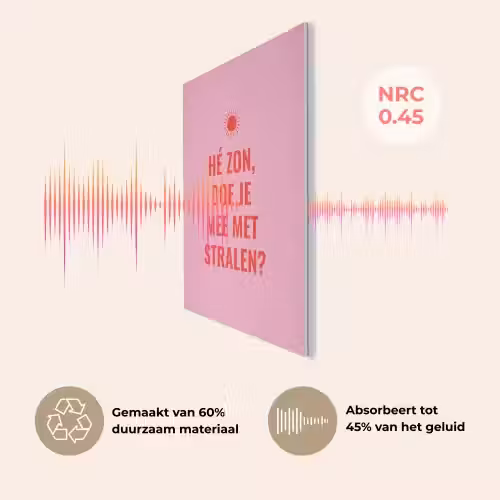 Roze - Zon - Quote PET vilt klein -USP_NL