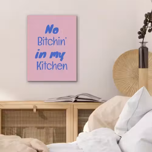 Quote - Blauw - Lettertype - Keuken PET vilt klein -sfeer3
