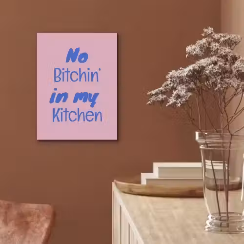 Quote - Blauw - Lettertype - Keuken PET vilt klein -sfeer4