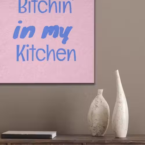 Quote - Blauw - Lettertype - Keuken PET vilt klein -sfeer6_closeup