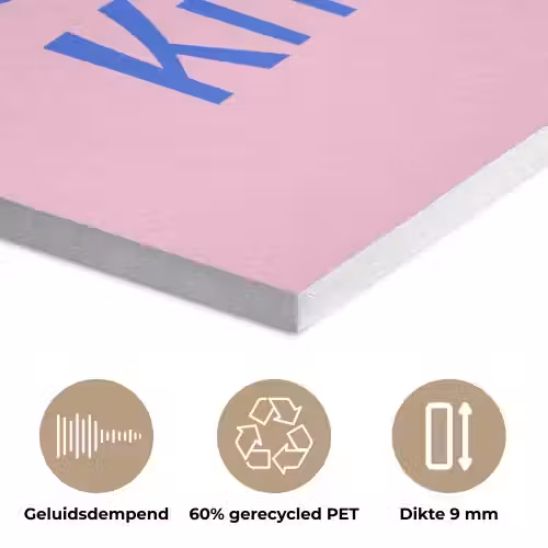 Quote - Blauw - Lettertype - Keuken PET vilt klein -closeup_NL