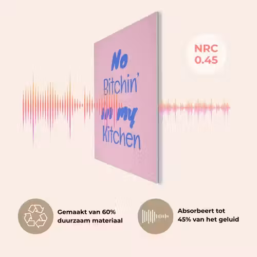 Quote - Blauw - Lettertype - Keuken PET vilt klein -USP_NL