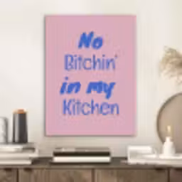 Quote - Blauw - Lettertype - Keuken PET vilt klein -sfeer1