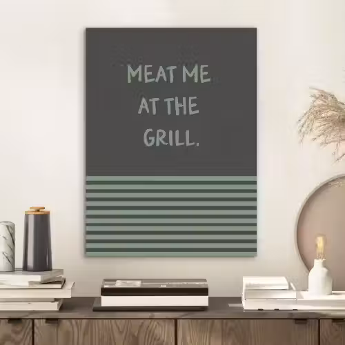 Quote - Groen - Grill - Zomer PET vilt klein -sfeer1