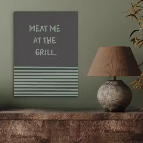 Quote - Groen - Grill - Zomer PET vilt klein -sfeer2