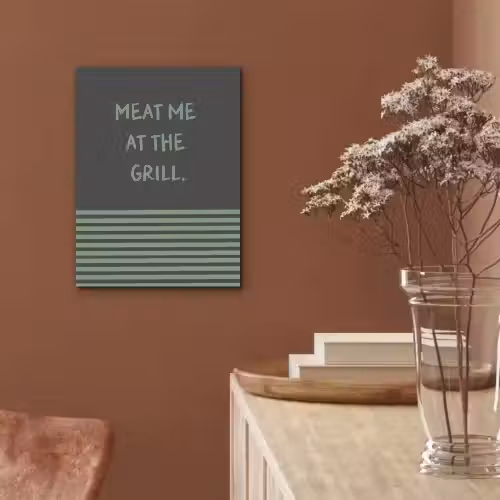 Quote - Groen - Grill - Zomer PET vilt klein -sfeer4
