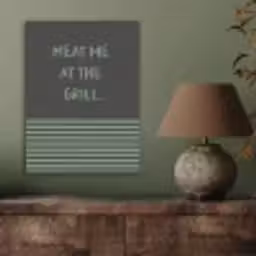 Quote - Groen - Grill - Zomer PET vilt klein -sfeer2