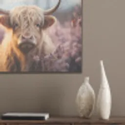 Schotse hooglander - Lente - Hooglanden PET vilt klein -sfeer6_closeup