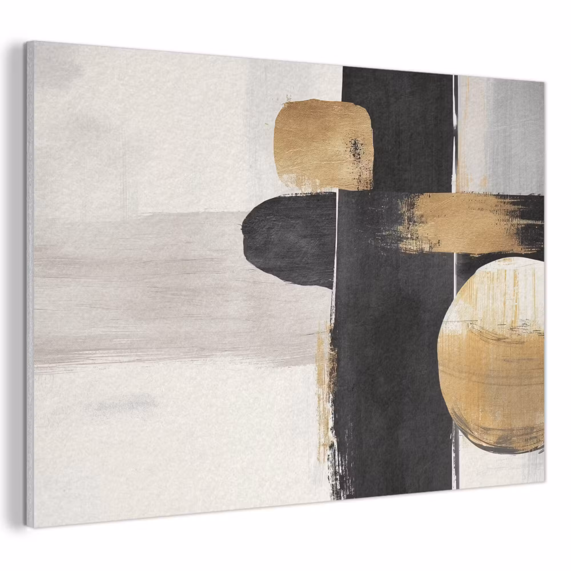 Acoustic Felt - Shapes - Brush strokes - Abstract - Gold