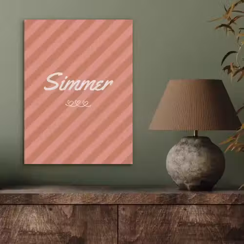 Simmer - Hartjes - Strepen - Roze PET vilt klein -sfeer2