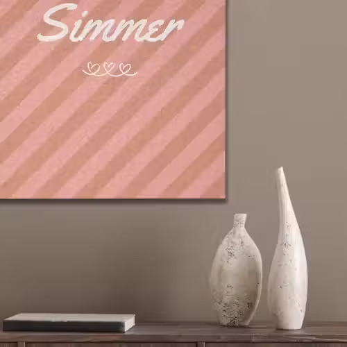 Simmer - Hartjes - Strepen - Roze PET vilt klein -sfeer6_closeup