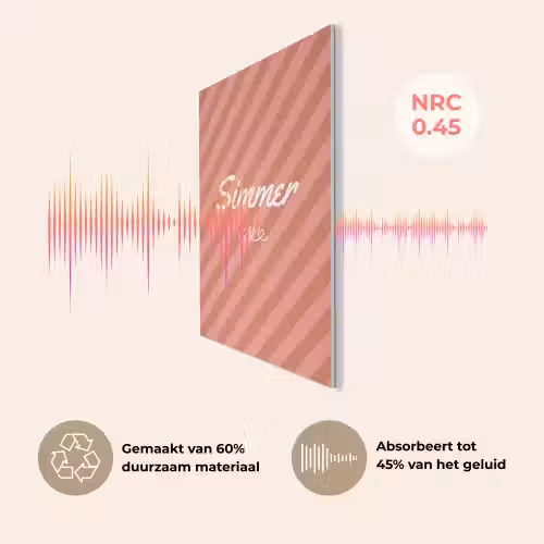 Simmer - Hartjes - Strepen - Roze PET vilt klein -USP_NL