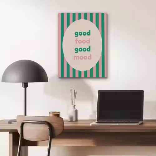 Gestreept - Quote - Ovaal - Roze PET vilt klein -sfeer5