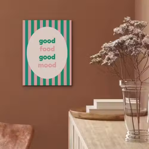 Gestreept - Quote - Ovaal - Roze PET vilt klein -sfeer4