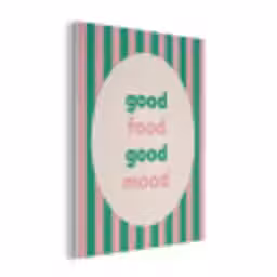 Gestreept - Quote - Ovaal - Roze PET vilt klein -3d