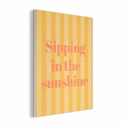 Gestreept - Geel - Sunshine - Letters PET vilt klein -3d