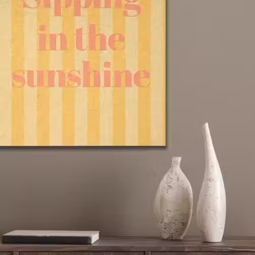 Gestreept - Geel - Sunshine - Letters PET vilt klein -sfeer6_closeup