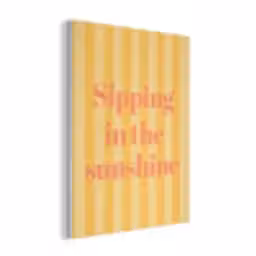 Gestreept - Geel - Sunshine - Letters PET vilt klein -3d