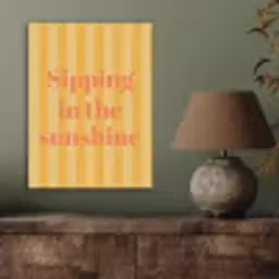 Gestreept - Geel - Sunshine - Letters PET vilt klein -sfeer2