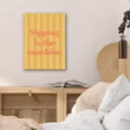 Gestreept - Geel - Sunshine - Letters PET vilt klein -sfeer3